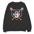 9th Birthday Baseball Bat Ice-Cream Drip 9yrs Old Boys Girls Unisex Sweatshirt