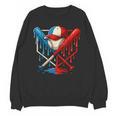 American Baseball Drip Graffiti Ball And Bat Unisex Sweatshirt