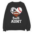 Ball Aunt Heart Football Baseball Hockey Game Day Unisex Sweatshirt