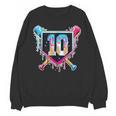 Baseball 10 Year Old Boy Ice Cream Drip 10th Birthday Player Unisex Sweatshirt Baseball 10 Year Old Boy Ice Cream Drip 10th Birthday Player Unisex Sweatshirt