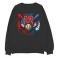 Baseball 12 Year Old Splash Drip 12th Birthday Boy Number 12 Unisex Sweatshirt Baseball 12 Year Old Splash Drip 12th Birthday Boy Number 12 Unisex Sweatshirt