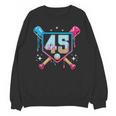 Baseball 45 Year Old Ice Cream Drip 45th Birthday Number 45 Unisex Sweatshirt Baseball 45 Year Old Ice Cream Drip 45th Birthday Number 45 Unisex Sweatshirt