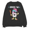 Baseball 6th Birthday Boy Ice Cream Drip Bruh I'm 6 Year Old Unisex Sweatshirt