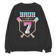 Baseball 7 Year Old Ice Cream Drip 7th Birthday Boys Player Unisex Sweatshirt