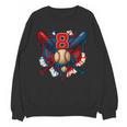 Baseball 8 Year Old Splash Drip 8th Birthday Boy Number 8 Unisex Sweatshirt