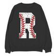 Baseball Alphabet Monogram Initial Letter R Unisex Sweatshirt Baseball Alphabet Monogram Initial Letter R Unisex Sweatshirt