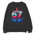Baseball Bat Hands Drip 67 Six Seven Gen Alpha Slang Meme Unisex Sweatshirt