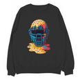 Baseball Catcher Mask Ice Cream Dripping Baseball Fan Boys Unisex Sweatshirt Baseball Catcher Mask Ice Cream Dripping Baseball Fan Boys Unisex Sweatshirt