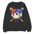Baseball Drip American Flag Home Plate 4th Of July Patriotic Unisex Sweatshirt Baseball Drip American Flag Home Plate 4th Of July Patriotic Unisex Sweatshirt