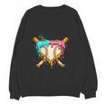 Baseball Drip For Boys Ice Cream Dripping Baseball Sport Unisex Sweatshirt