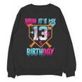 Baseball Drip Bruh It's My 13th Birthday Boy Ice Cream Drip Unisex Sweatshirt