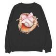 Baseball Drip Ice Cream Coquette Pink Bow Baseball Player Unisex Sweatshirt Baseball Drip Ice Cream Coquette Pink Bow Baseball Player Unisex Sweatshirt