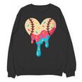Baseball Drip Melting Ice Cream Baseball Heart Boys Girls Unisex Sweatshirt Baseball Drip Melting Ice Cream Baseball Heart Boys Girls Unisex Sweatshirt