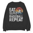 Baseball Fan Vintage Retro Eat Sleep Baseball Repeat Unisex Sweatshirt Baseball Fan Vintage Retro Eat Sleep Baseball Repeat Unisex Sweatshirt