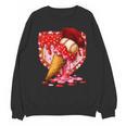 Baseball Heart Valentine Baseball Ice Cream Drip Boys Girls Unisex Sweatshirt Baseball Heart Valentine Baseball Ice Cream Drip Boys Girls Unisex Sweatshirt