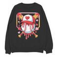 Baseball Heart Valentines Day Baseball Ice Cream Drip Boys Unisex Sweatshirt