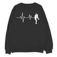 Baseball Heartbeat Pitcher Position Simple Line Art Unisex Sweatshirt Baseball Heartbeat Pitcher Position Simple Line Art Unisex Sweatshirt