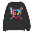 Baseball Ice Cream Drip 67 Meme Six Seven 67th Birthday Unisex Sweatshirt