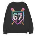 Baseball Ice Cream Drip 67 Player Dabbing Six Seven Boys Unisex Sweatshirt