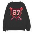 Baseball Ice Cream Drip Number 67 Meme Valentine Couple Love Unisex Sweatshirt
