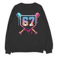 Baseball Ice Cream Drip Number 67 Player 67th Birthday Unisex Sweatshirt