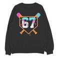 Baseball Ice Cream Drip Number 67 Player Six Seven Meme 6 7 Unisex Sweatshirt Baseball Ice Cream Drip Number 67 Player Six Seven Meme 6 7 Unisex Sweatshirt