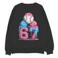 Baseball Ice Cream Drip Six Seven Gen Alpha Meme 67 Unisex Sweatshirt