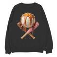 Baseball Ice Cream Drip Style Melting Ice Cream Youth Teen Unisex Sweatshirt