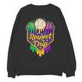 Baseball Ice Cream Respect The Drip Mardi Gras Carnival Boys Unisex Sweatshirt