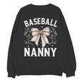 Baseball Nanny Baseball Coquette Bow Unisex Sweatshirt