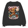 Baseball Player Christmas Gingerbread Smashing Through Snow Unisex Sweatshirt Baseball Player Christmas Gingerbread Smashing Through Snow Unisex Sweatshirt