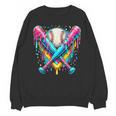 Baseball Player Ice Cream Drip Unisex Sweatshirt