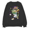Baseball Player Mardi Gras Alligator Carnival Costume Beads Unisex Sweatshirt