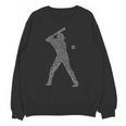 Baseball Player Typography Word Art Unisex Sweatshirt Baseball Player Typography Word Art Unisex Sweatshirt