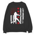 Baseball Silhouette Heart USA Flag Hearts American Boys Kids Unisex Sweatshirt Baseball Silhouette Heart USA Flag Hearts American Boys Kids Unisex Sweatshirt