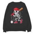 Baseball Skeleton Halloween Playing Unisex Sweatshirt