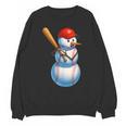 Baseball Snowman Merry Christmas Xmas Pajamas Men Women Kids Unisex Sweatshirt