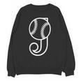 Baseball Sport Player Monogram Cool Initial Letter J Unisex Sweatshirt