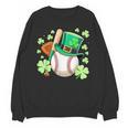 Baseball St Patricks Day Lucky Baseball Player Shamrock Unisex Sweatshirt