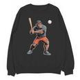 Bigfoot Playing Baseball Boys Kids Men Baseball Player Unisex Sweatshirt