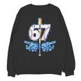 Blue Camo Baseball 67 Six Seven Camo Ice Cream Drip Boy Teen Unisex Sweatshirt