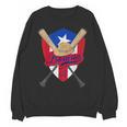Boricua Puerto Rico Baseball Coqui Frog Pava Hat Fan Unisex Sweatshirt