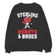Boys Baseball Valentines Shirt Sterling Hearts Baseball Unisex Sweatshirt