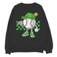 Boys St Patricks Day Baseball Player Pitcher Coach Kids Unisex Sweatshirt
