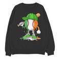 Boys St Patricks Day Kids Baseball Player Ice Cream Drip Unisex Sweatshirt Boys St Patricks Day Kids Baseball Player Ice Cream Drip Unisex Sweatshirt