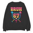 Bruh Baseball Ice Cream Drip Number 67 Player 67th Birthday Unisex Sweatshirt