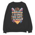 Bruh I Scored 100 Days Of School Baseball Ice Cream Drip Tee Unisex Sweatshirt Bruh I Scored 100 Days Of School Baseball Ice Cream Drip Tee Unisex Sweatshirt