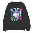 Bunny Baseball Hat With Ice Cream Easter Day Boys Kids Girls Unisex Sweatshirt