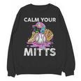 Calm Your Mitts Baseball Ice Cream Drip Crossed Bats Sport Unisex Sweatshirt Calm Your Mitts Baseball Ice Cream Drip Crossed Bats Sport Unisex Sweatshirt