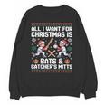 Christmas Baseball Bats Catcher Mitts Holiday Tee Unisex Sweatshirt Christmas Baseball Bats Catcher Mitts Holiday Tee Unisex Sweatshirt